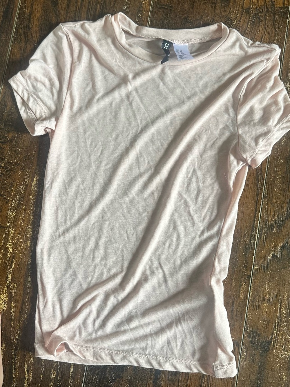 H&M Pale Pink Short Sleeve Crew Neck Tee